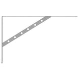Shelf Brackets 4 pcs 40x2.5x25 cm Silver Stainless Steel - Close-Up Angle