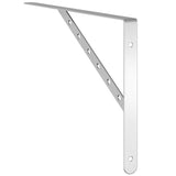 Shelf Brackets 4 pcs 40x2.5x25 cm Silver Stainless Steel - Low Angle