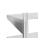 2-Tier Wall Shelf 50x30x48 cm Silver Stainless Steel - Extra Image