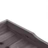 Plant Table with Shelf Grey 78x38x82.5 cm Solid Wood Fir - Close-Up Angle