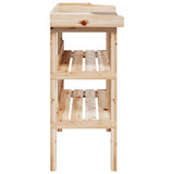 Plant Table with Shelves 78x38x82.5 cm Solid Wood Fir - 45-Degree Angle