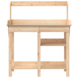 Potting Bench with Shelves Solid Wood Fir - 45-Degree Angle