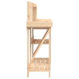 Potting Bench with Shelves Solid Wood Fir