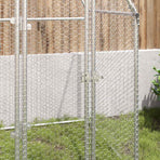 Chicken Cage Silver 100x100x190 cm Galvanised Steel