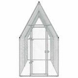 Chicken Cage Silver 100x100x190 cm Galvanised Steel - 45-Degree Angle