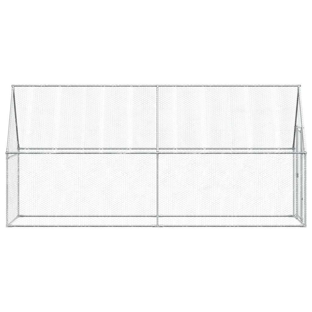 Chicken Cage Silver 100x100x190 cm Galvanised Steel