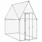 Chicken Cage Silver 200x100x190 cm Galvanised Steel - Top-Down View