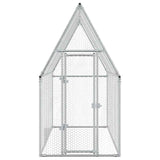 Chicken Cage Silver 200x100x190 cm Galvanised Steel - 45-Degree Angle
