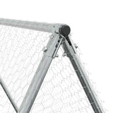 Chicken Cage Silver 200x100x190 cm Galvanised Steel - Low Angle