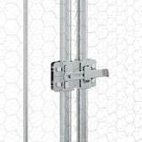Chicken Cage Silver 200x100x190 cm Galvanised Steel - Extra Image