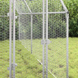 Chicken Cage Silver 400x100x190 cm Galvanised Steel - Top-Down View