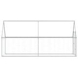 Chicken Cage Silver 400x100x190 cm Galvanised Steel - 45-Degree Angle