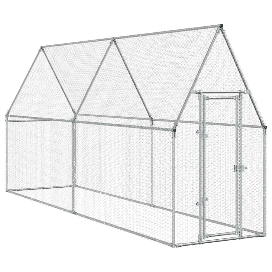 Chicken Cage Silver 400x100x190 cm Galvanised Steel