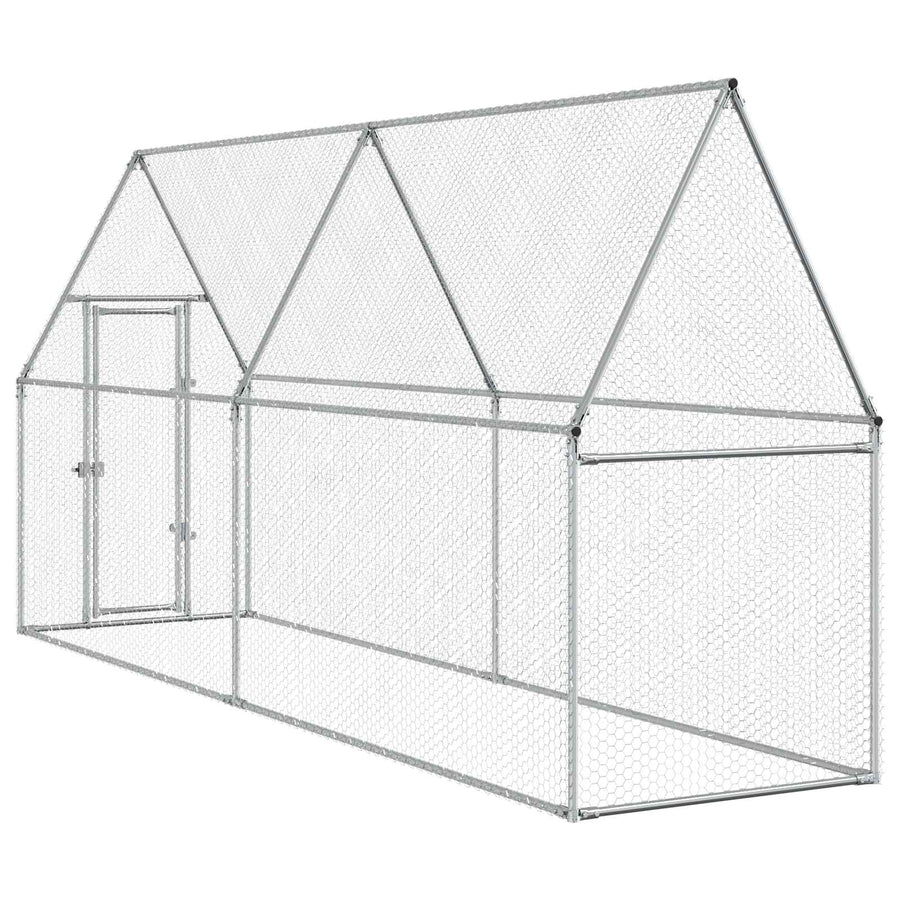 Chicken Cage Silver 400x100x190 cm Galvanised Steel