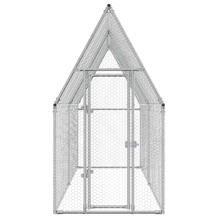 Chicken Cage Silver 400x100x190 cm Galvanised Steel