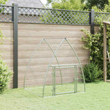 Chicken Cage Silver 100x105x120 cm Galvanised Steel - Side View