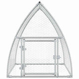 Chicken Cage Silver 100x105x120 cm Galvanised Steel - 45-Degree Angle
