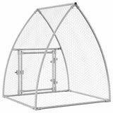 Chicken Cage Silver 100x105x120 cm Galvanised Steel - Close-Up Angle