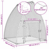 Chicken Cage Silver 100x105x120 cm Galvanised Steel