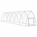Chicken Cage Silver 600x105x120 cm Galvanised Steel - Front View