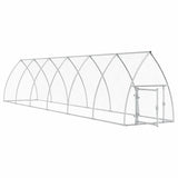 Chicken Cage Silver 600x105x120 cm Galvanised Steel - Side View