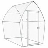 Chicken Cage Silver 200x105x182 cm Galvanised Steel - Front View