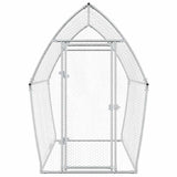 Chicken Cage Silver 200x105x182 cm Galvanised Steel - 45-Degree Angle