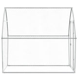 Chicken Cage Silver 200x105x182 cm Galvanised Steel - Rear View