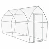 Chicken Cage Silver 400x105x182 cm Galvanised Steel - Front View