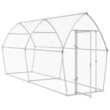 Chicken Cage Silver 400x105x182 cm Galvanised Steel - Side View