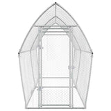 Chicken Cage Silver 400x105x182 cm Galvanised Steel - Top-Down View