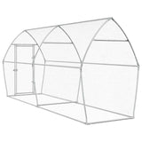 Chicken Cage Silver 400x105x182 cm Galvanised Steel - Rear View