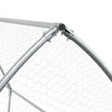 Chicken Cage Silver 400x105x182 cm Galvanised Steel - Close-Up Angle