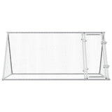 Chicken Cage Silver 200x105x91 cm Galvanised Steel