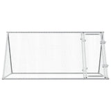 Chicken Cage Silver 200x105x91 cm Galvanised Steel - 45-Degree Angle