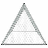 Chicken Cage Silver 200x105x91 cm Galvanised Steel - Rear View