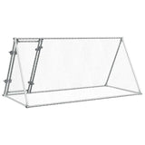 Chicken Cage Silver 200x105x91 cm Galvanised Steel - Close-Up Angle