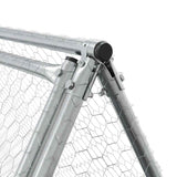 Chicken Cage Silver 200x105x91 cm Galvanised Steel - Low Angle