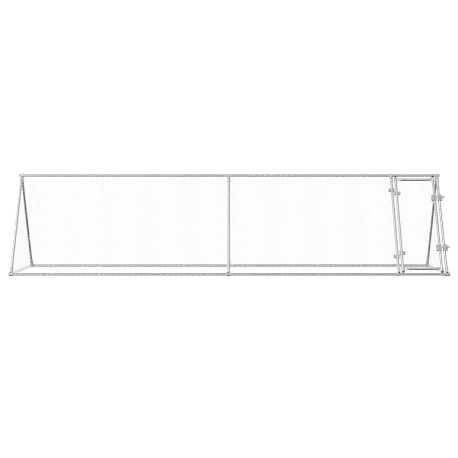 Chicken Cage Silver 400x105x91 cm Galvanised Steel