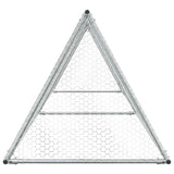 Chicken Cage Silver 400x105x91 cm Galvanised Steel - 45-Degree Angle
