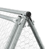 Chicken Cage Silver 400x105x91 cm Galvanised Steel - Close-Up Angle