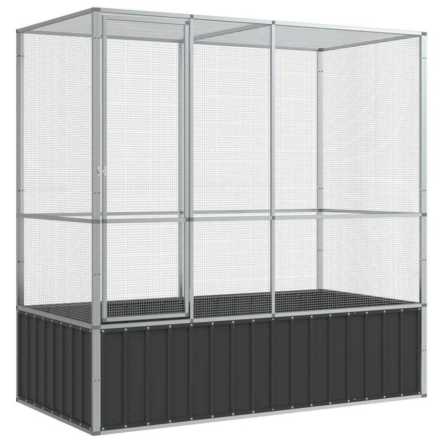 Aviary Silver 210.5x107x212 cm Steel