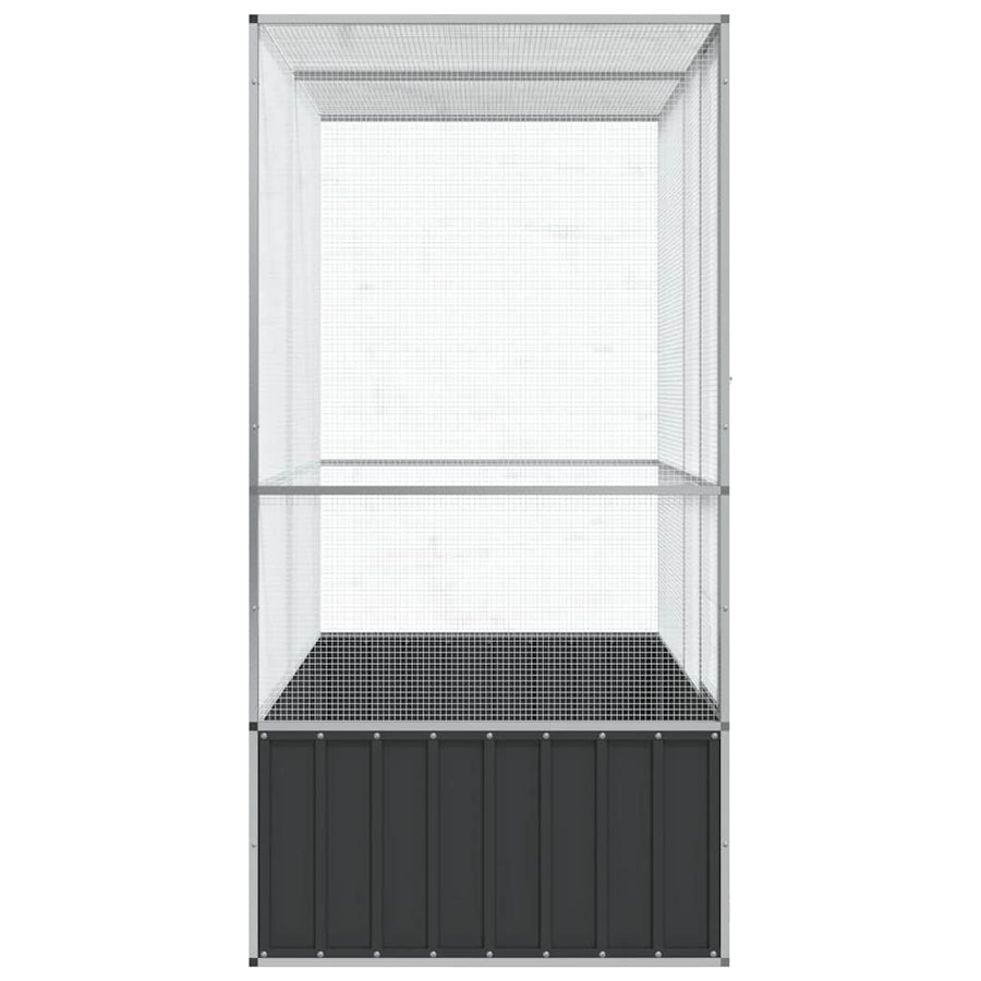 Aviary Silver 210.5x107x212 cm Steel