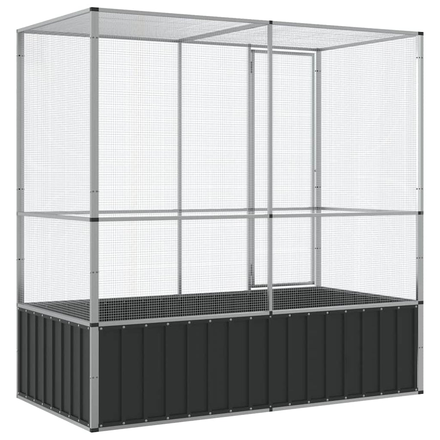 Aviary Silver 210.5x107x212 cm Steel