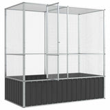 Aviary Silver 210.5x107x212 cm Steel