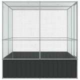 Aviary Silver 211x207x212 cm Steel - 45-Degree Angle