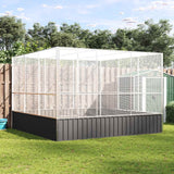 Aviary Silver 311x307x212 cm Steel - Side View