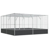 Aviary Silver 418x414x212 cm Steel - Front View