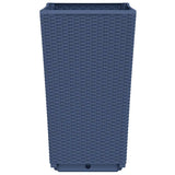 Garden Planters 2 pcs Blue Grey 32.5x32.5x57 cm PP