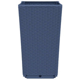 Garden Planters 2 pcs Blue Grey 32.5x32.5x57 cm PP - 45-Degree Angle